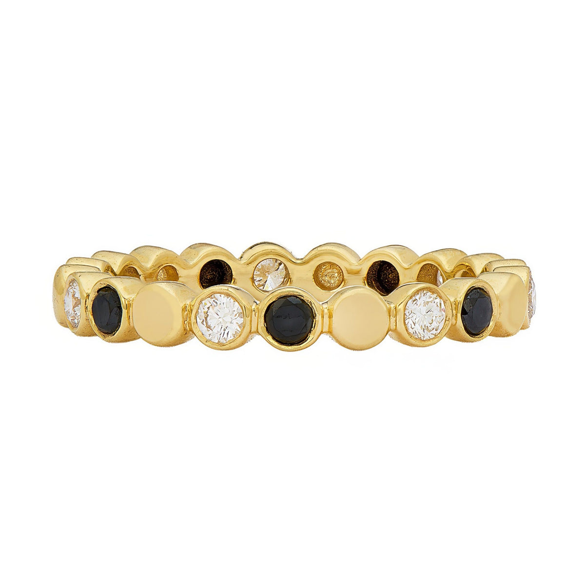 Elodie Black and White Diamond Band