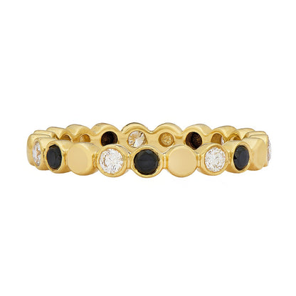 Elodie Black and White Diamond Band