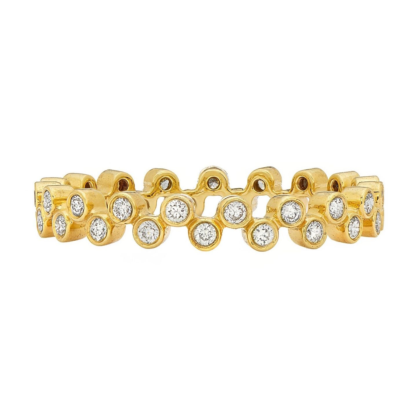 Mini Zig Zag White Diamond Band