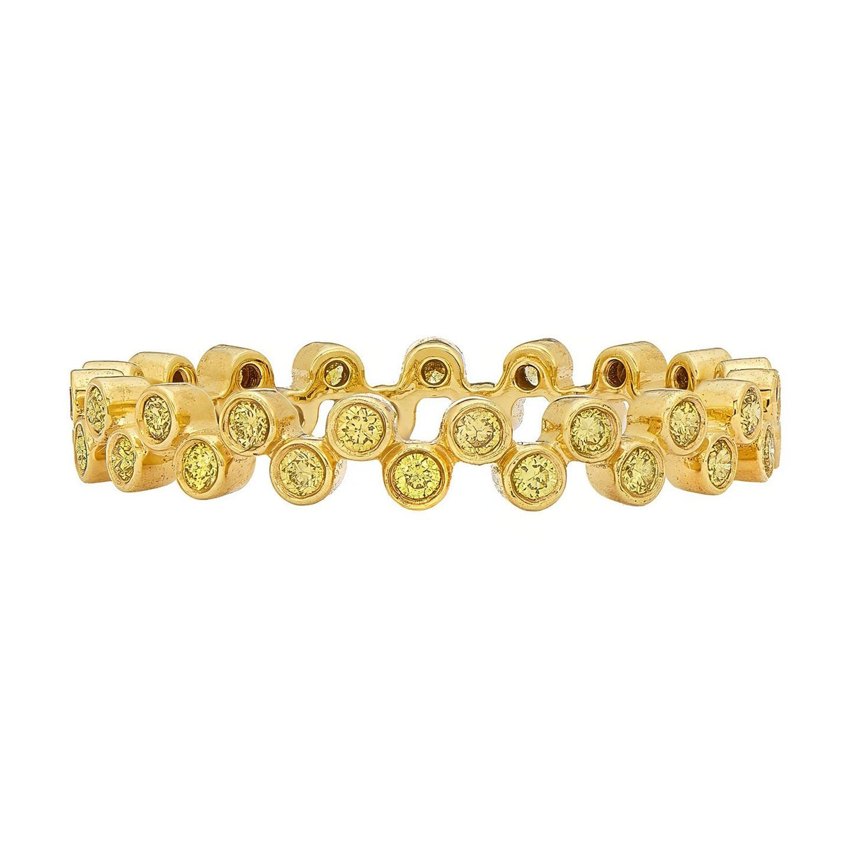 Mini Zig Zag Yellow Diamond Band