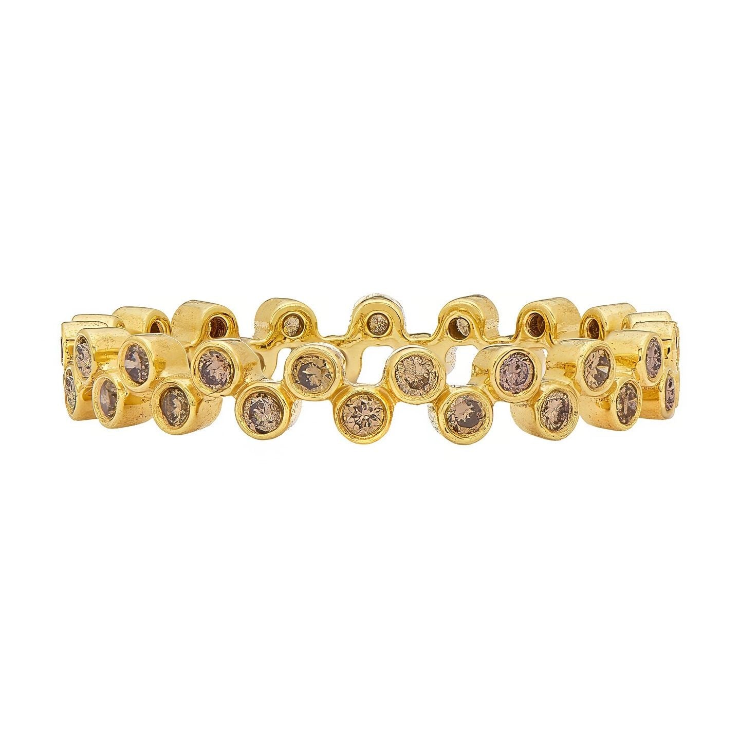 Mini Zig Zag Champagne Diamond Band