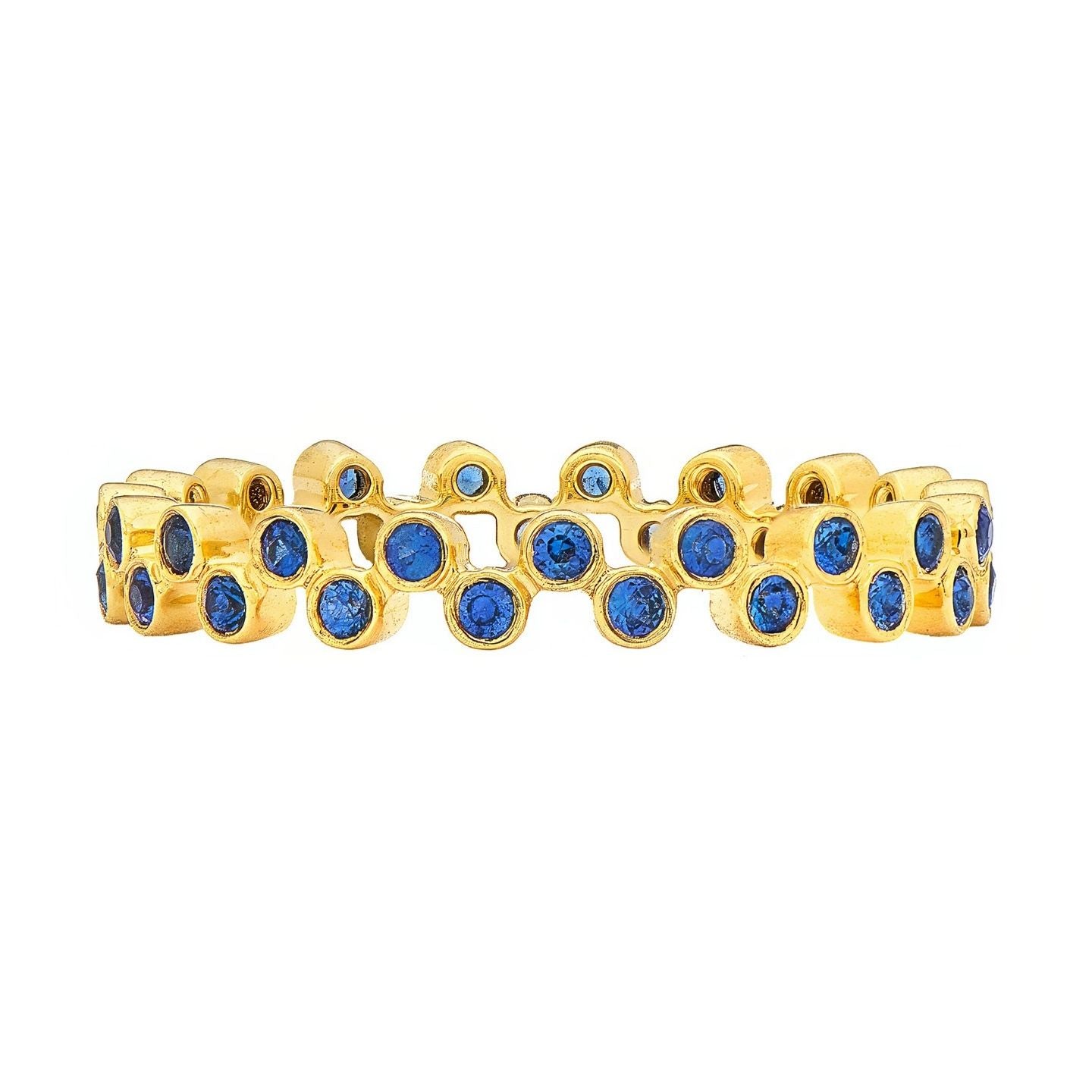 Mini Zig Zag Sapphire Band