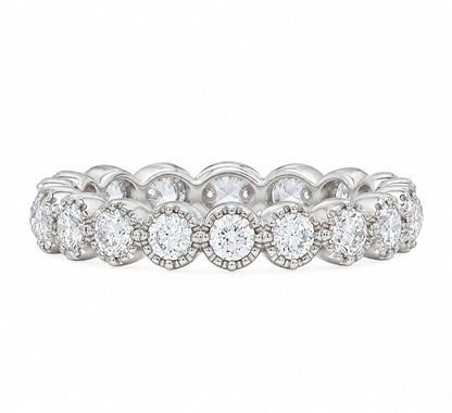 Large Bezel White Diamond Band