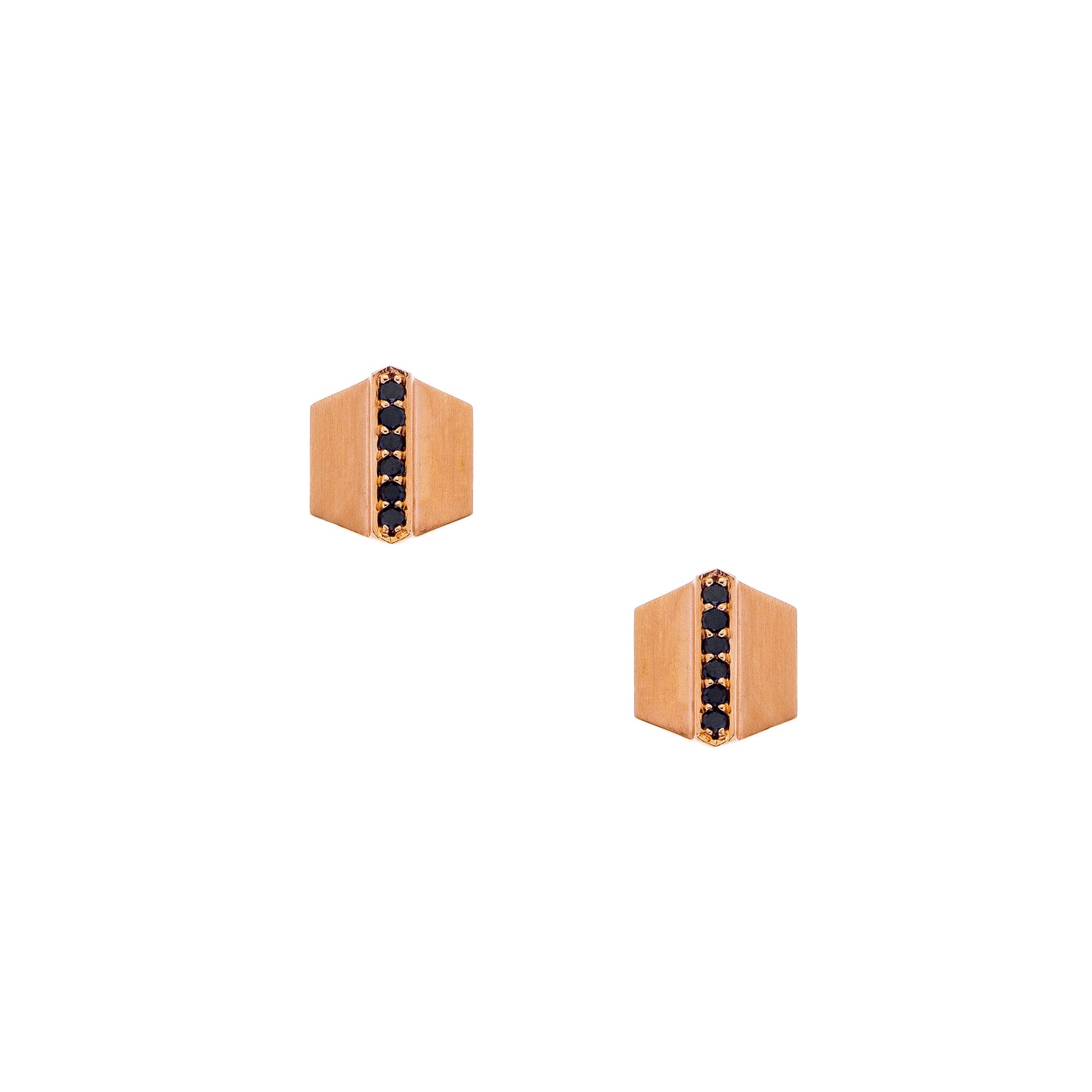 Maya Black Diamond Stud Earrings