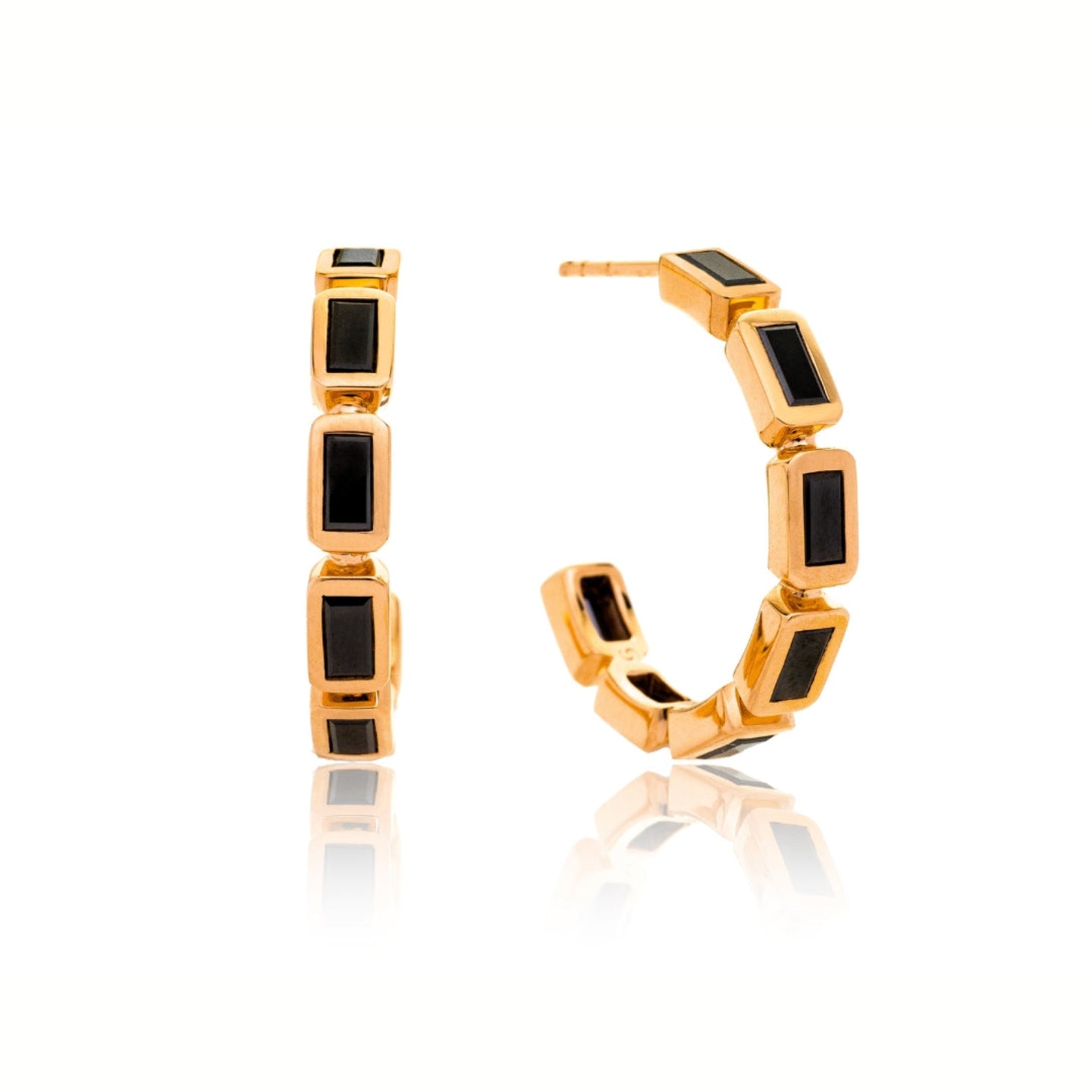 Simone Black Diamond Hoops