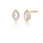 Reina White Diamond Stud Earrings