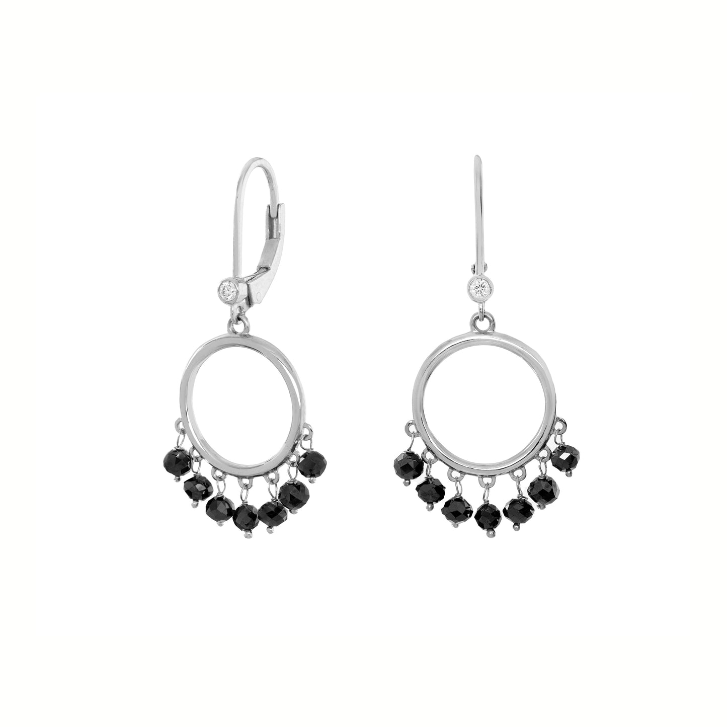 Adeline Black Diamond Drop Earrings