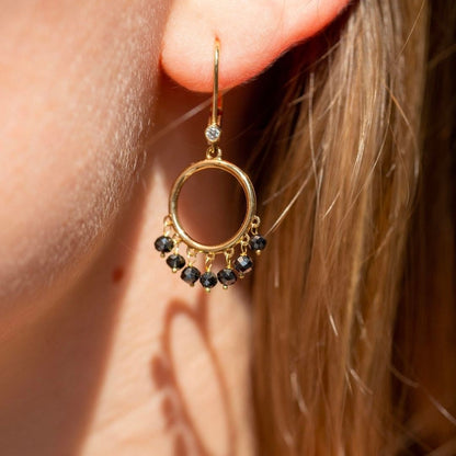 Adeline Black Diamond Drop Earrings