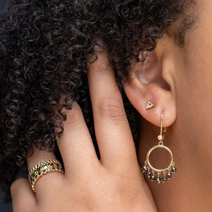 Adeline Black Diamond Drop Earrings