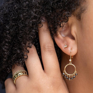 Taara Trillion Rose Cut Diamond Stud Earrings