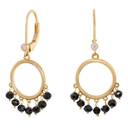 Adeline Black Diamond Drop Earrings