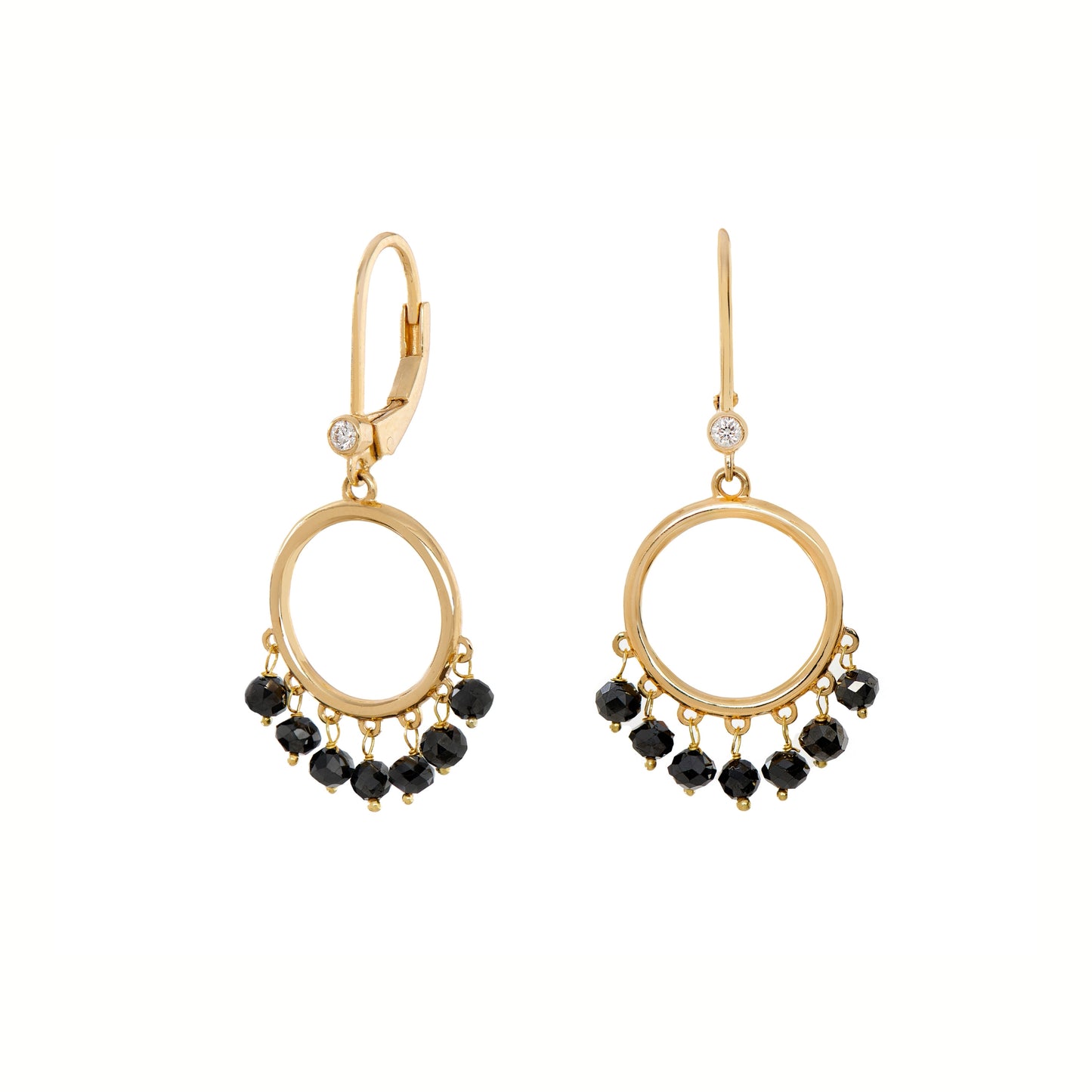 Adeline Black Diamond Drop Earrings