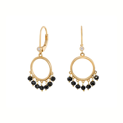 Adeline Black Diamond Drop Earrings