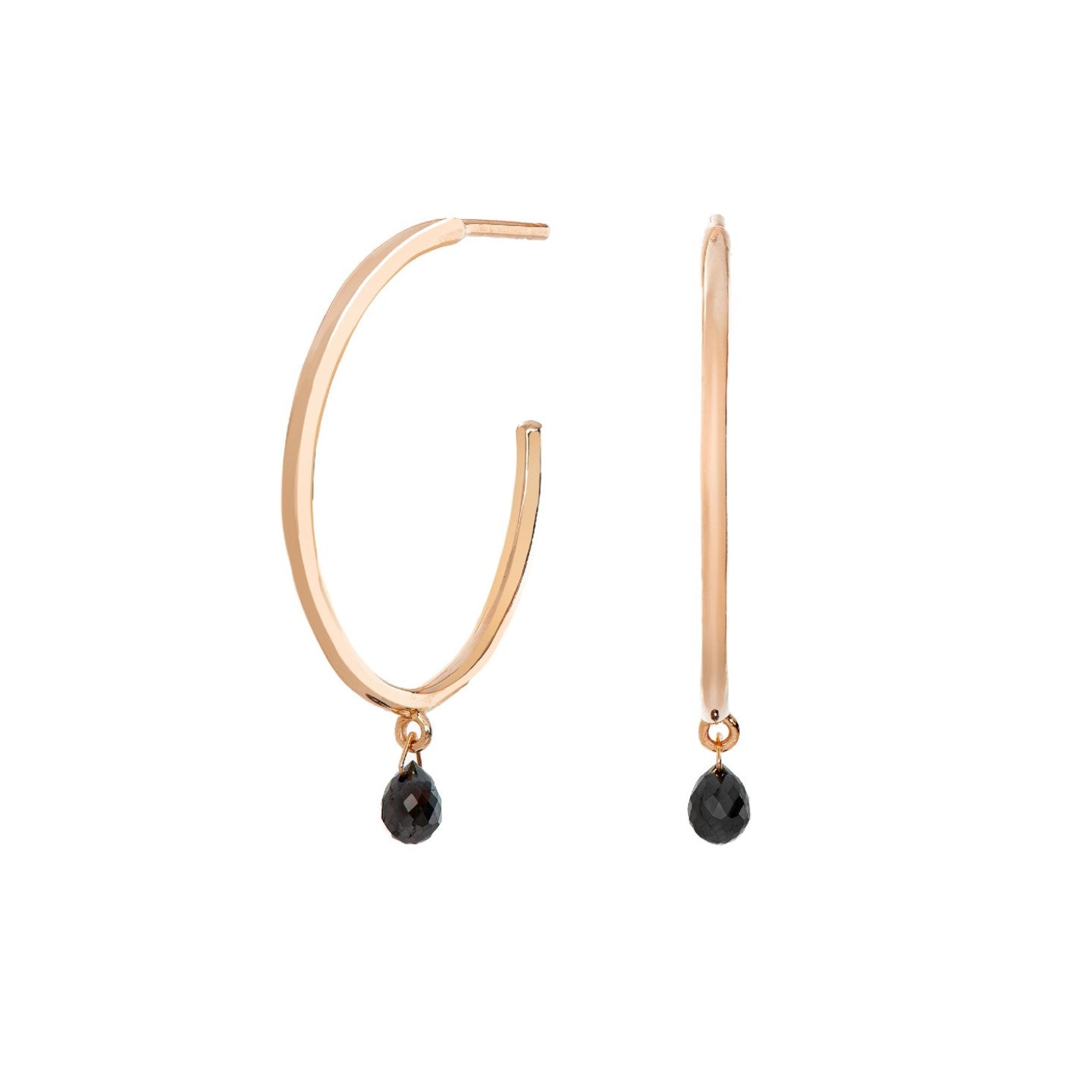 Adeline Black Diamond Hoops