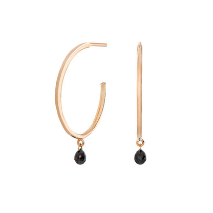 Adeline Black Diamond Hoops