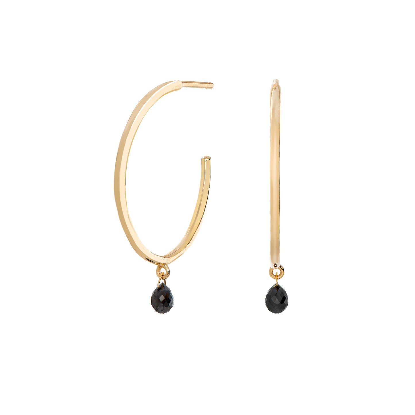 Adeline Black Diamond Hoops