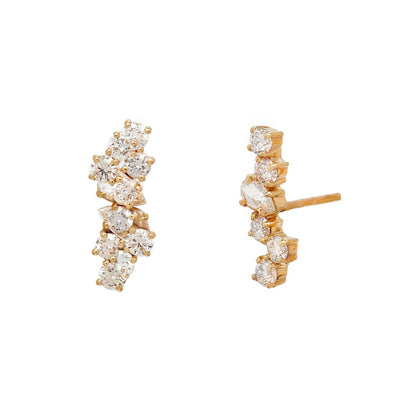 Estelle White Diamond Stud Earrings