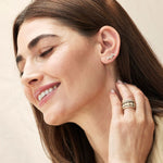 Estelle White Diamond Stud Earrings