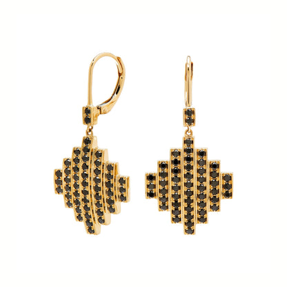 Stella Black Diamond Drop Earrings