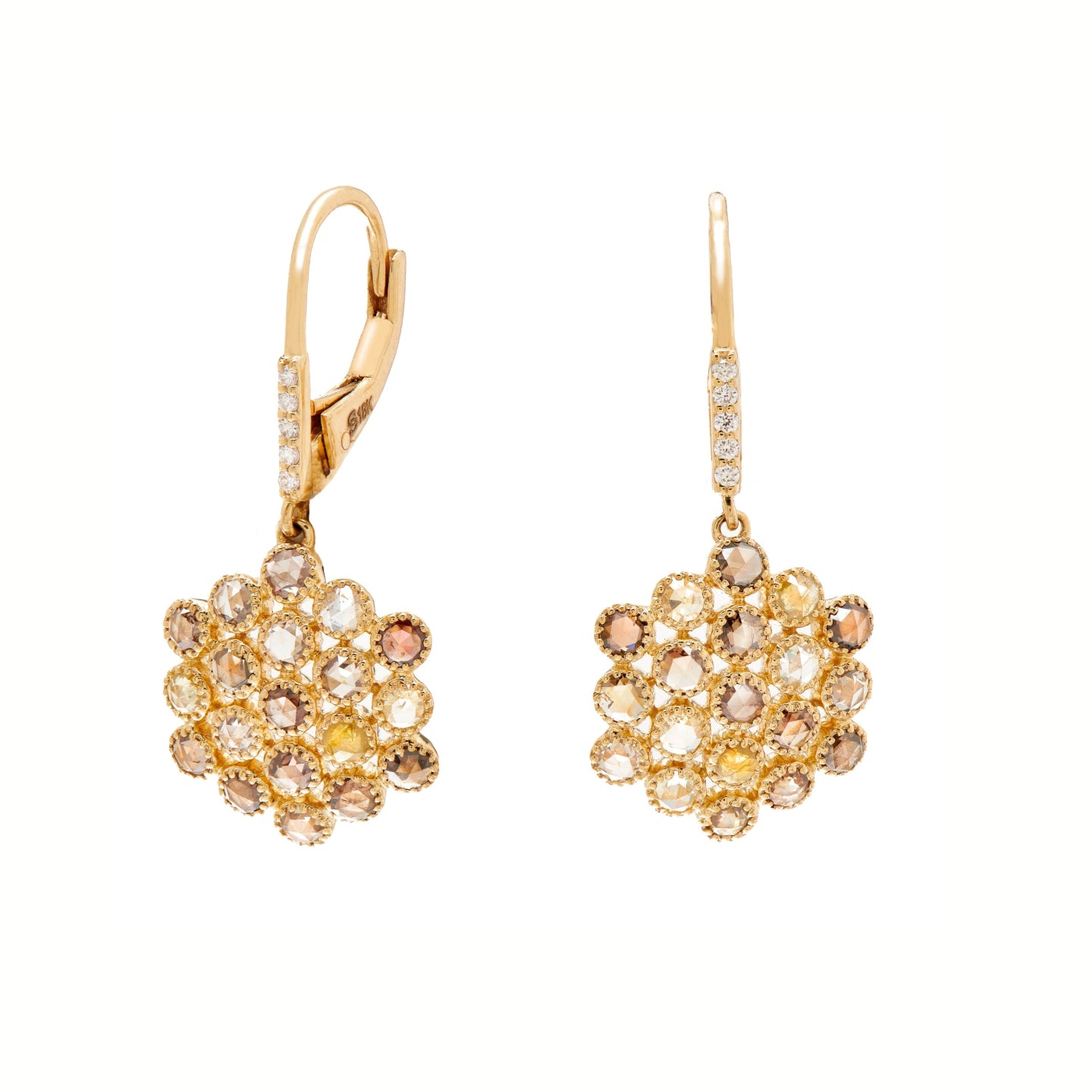 Josephine Multi-Color Diamond Drop Earrings