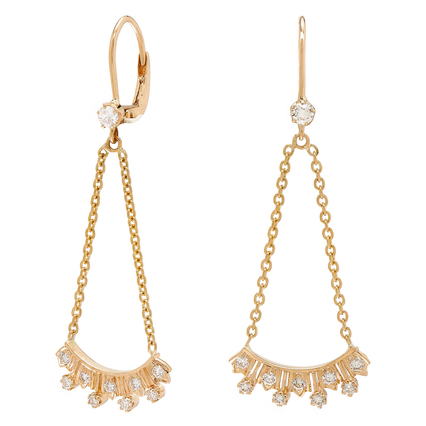 Rani White Diamond Drop Earrings