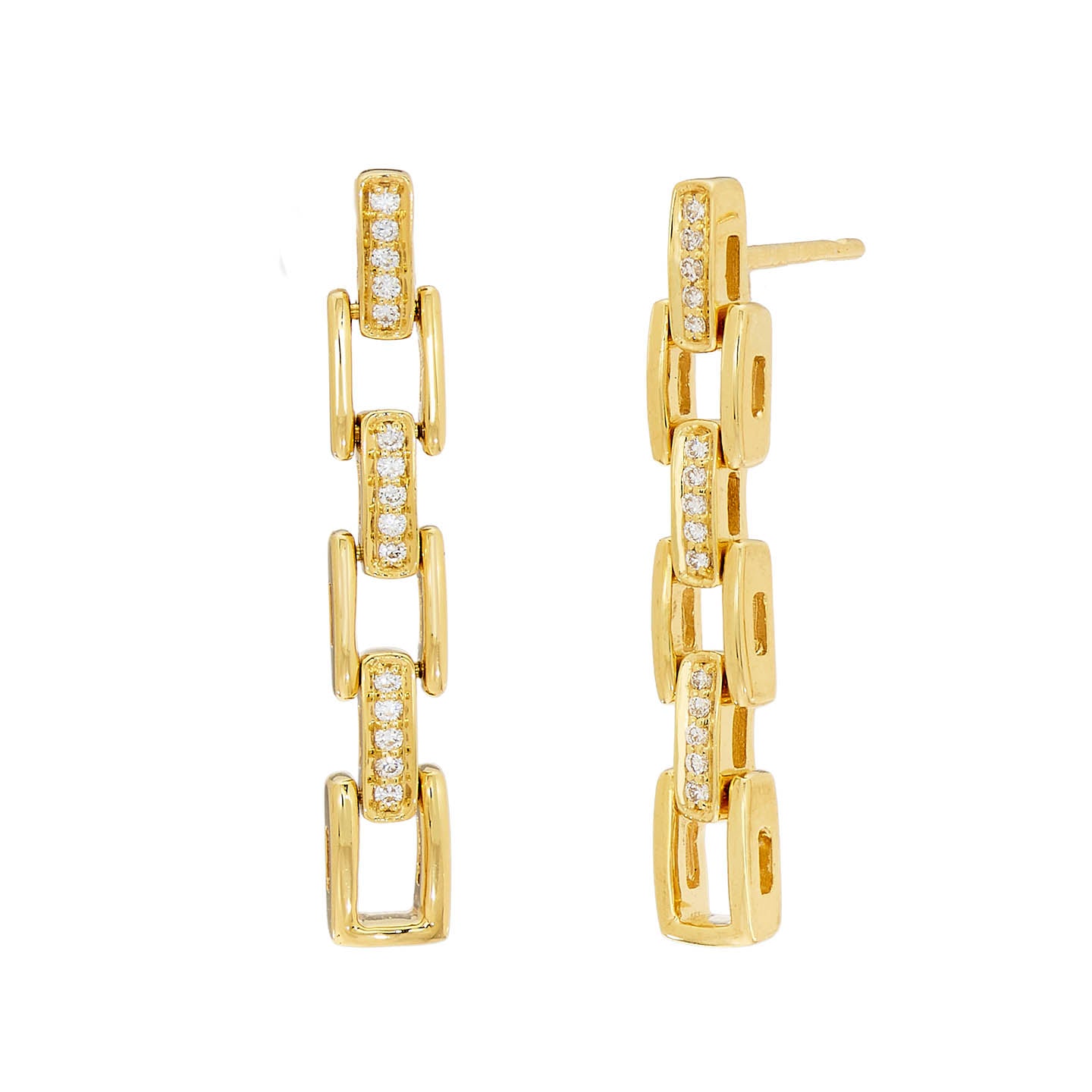 Cesta White Diamond Drop Earrings