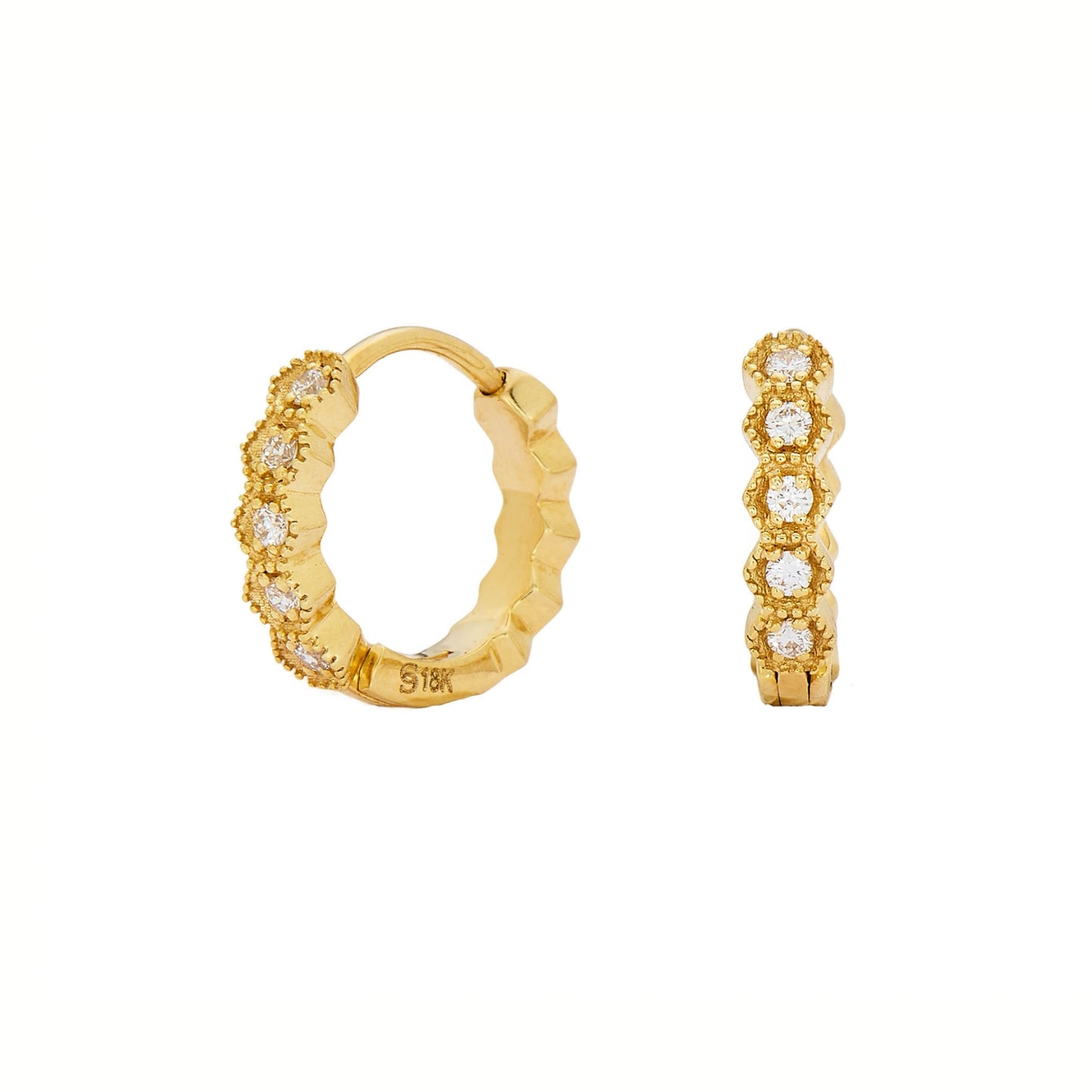 Regency White Diamond Huggies