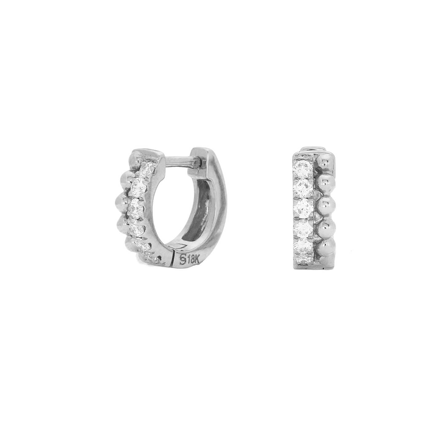 Tiia White Diamond Huggies