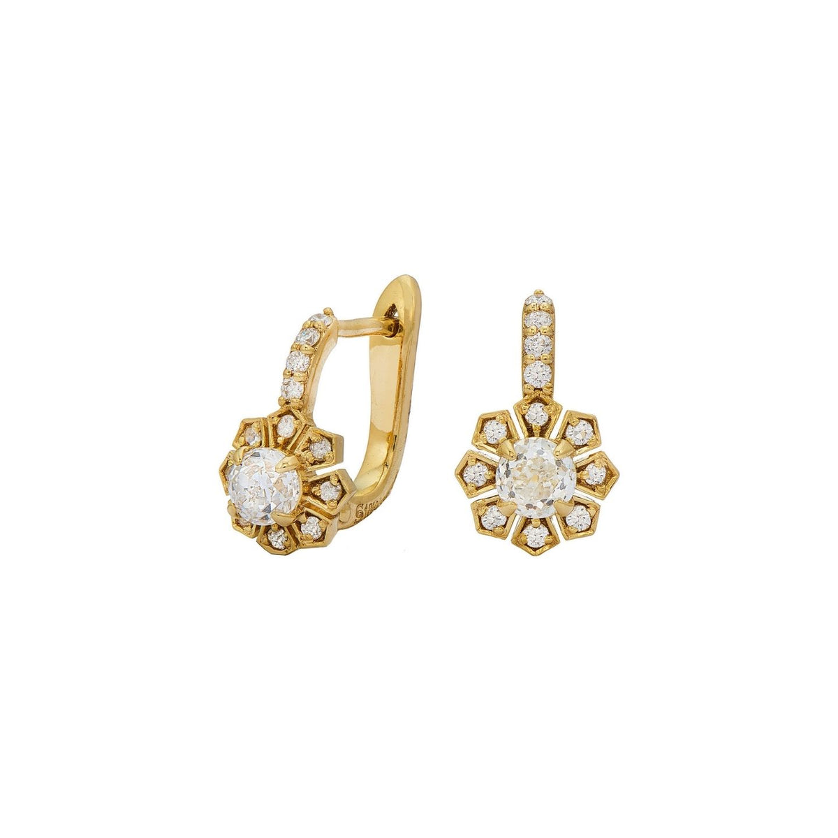 Yvette White Diamond Drop Earrings
