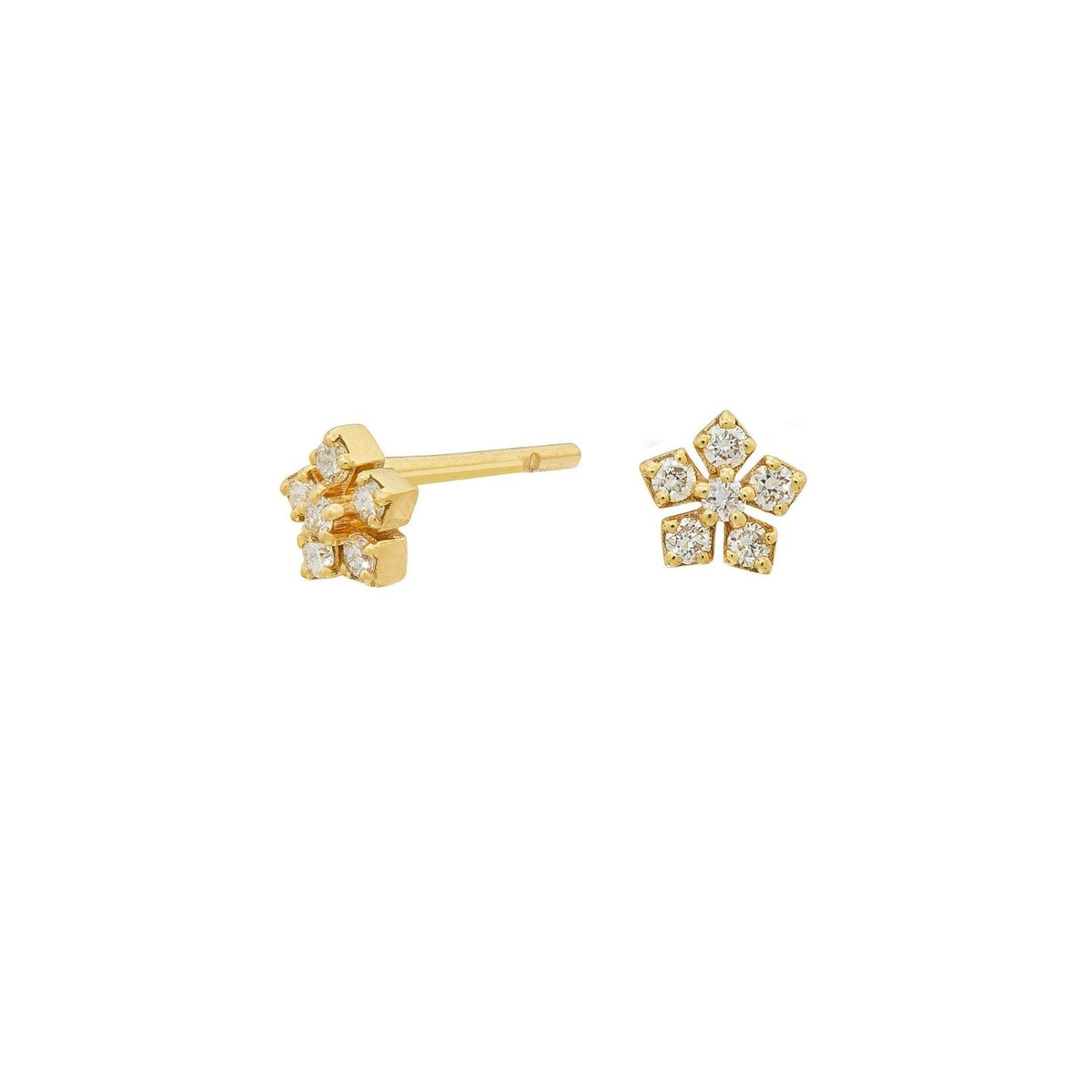 Enchanted Garden White Diamond Small Stud Earrings