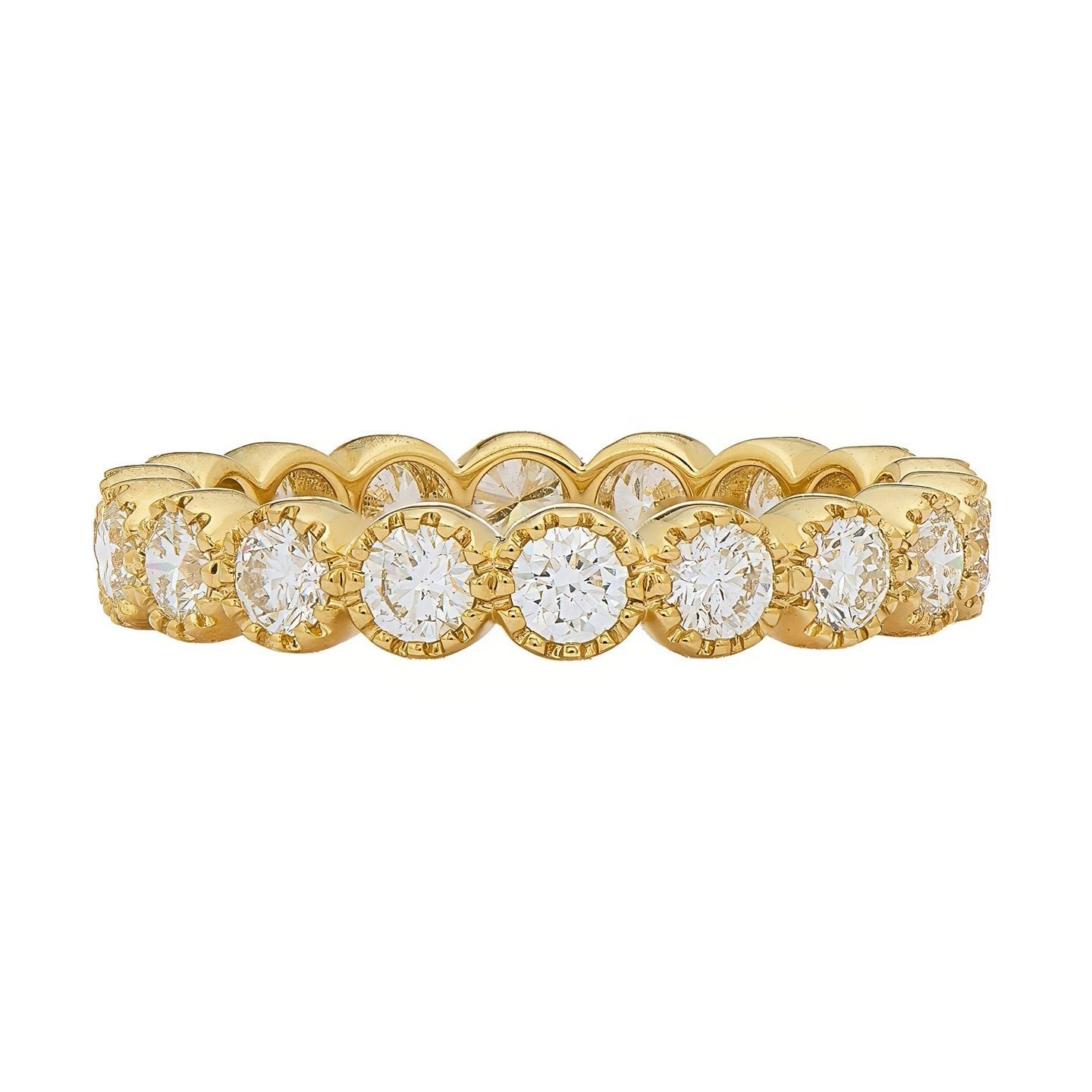 Large Bezel White Diamond Band