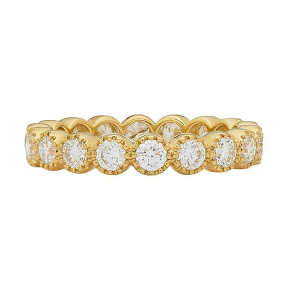 Large Bezel White Diamond Band