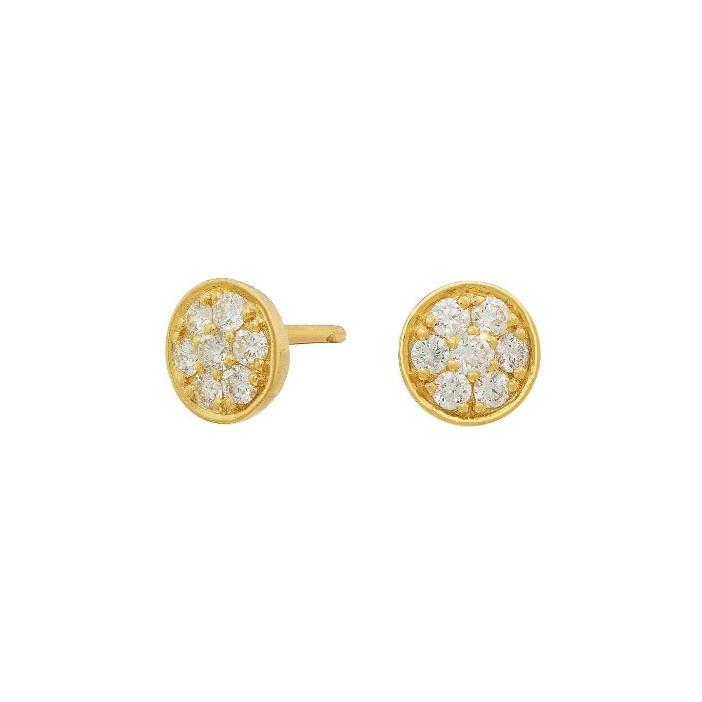 Cleo White Diamond Stud Earrings