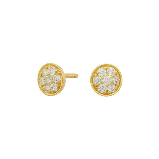 Cleo White Diamond Stud Earrings