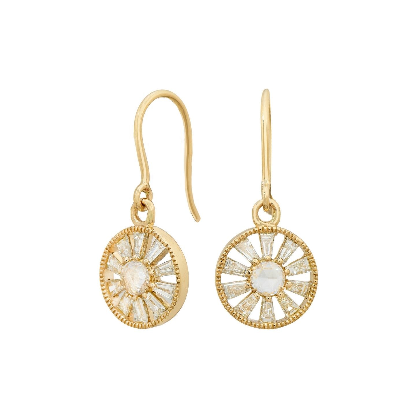 Arena White Diamond Drop Earrings