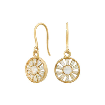 Arena White Diamond Drop Earrings