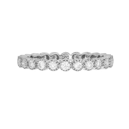 Bezel White Diamond Band