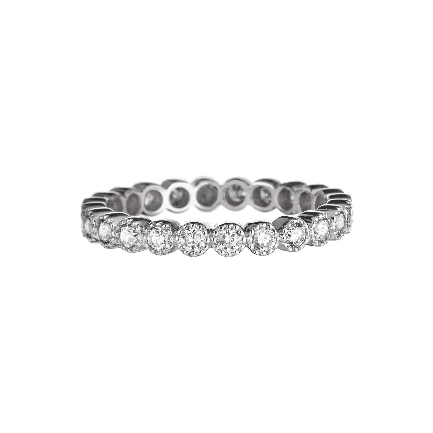 Bezel White Diamond Band