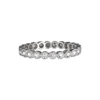 Bezel White Diamond Band