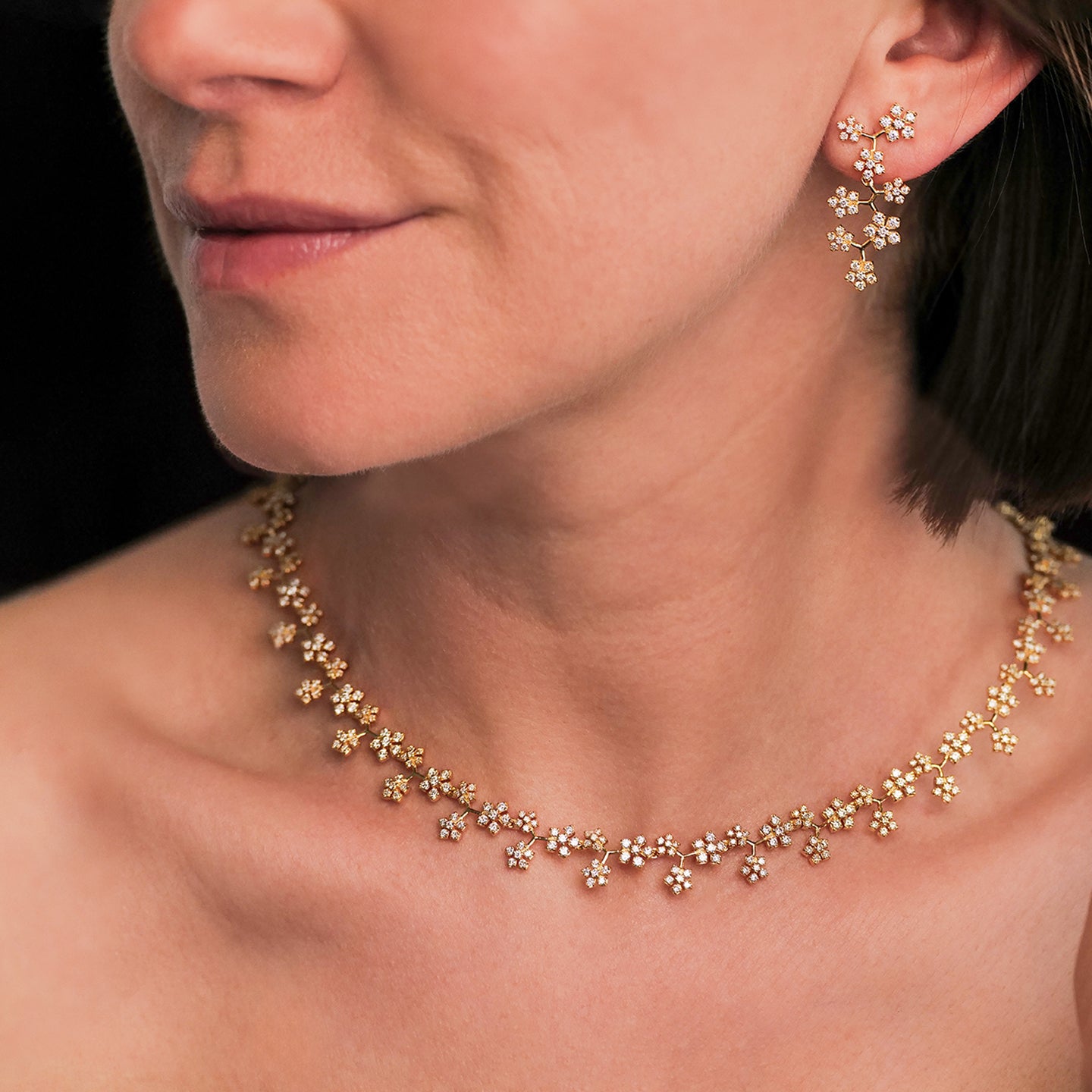 Enchanted Garden White Diamond Necklace