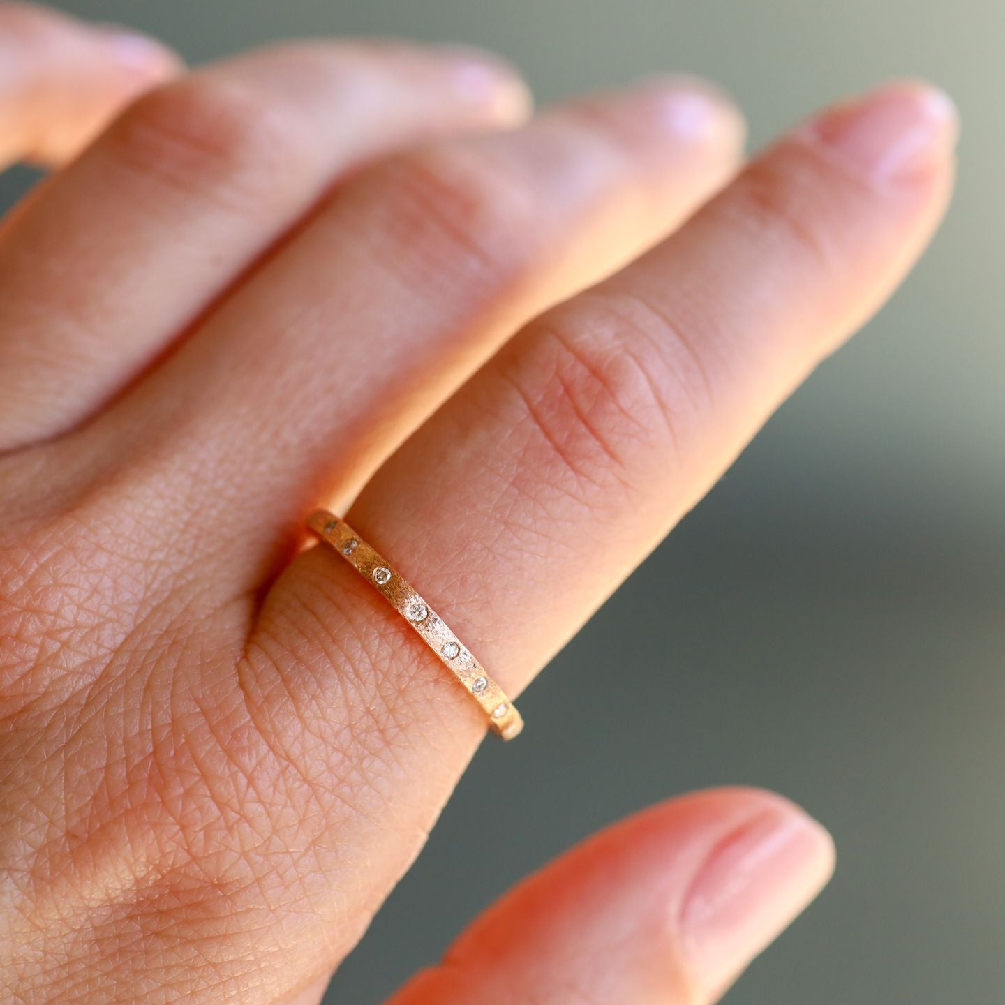 Thin 18k White Gold Band 14 Thin Diamond Wedding Band In 18k White