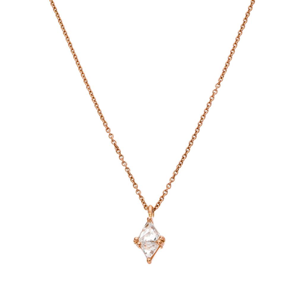 Trillion White Diamond Necklace