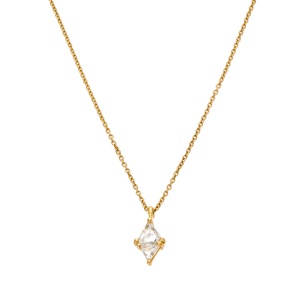 Trillion White Diamond Necklace