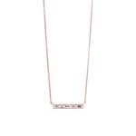 Silhouette 5 Stone White Diamond Necklace