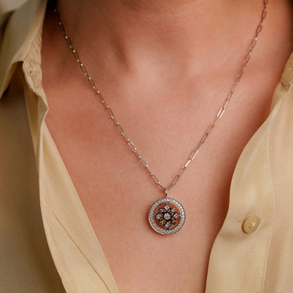 Art Deco Multi-Color Diamond Necklace