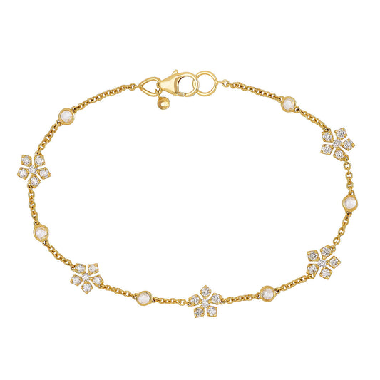 Enchanted Garden White Diamond Bracelet