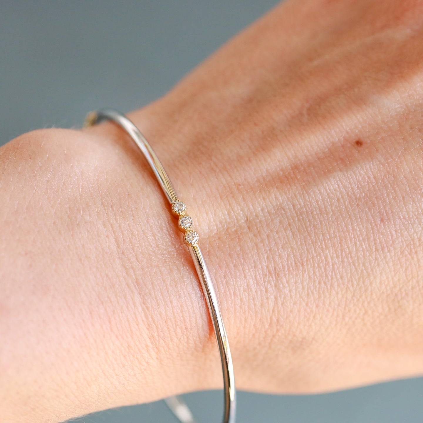 Bezel Diamond Bangle