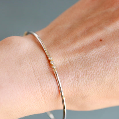 Bezel Diamond Bangle