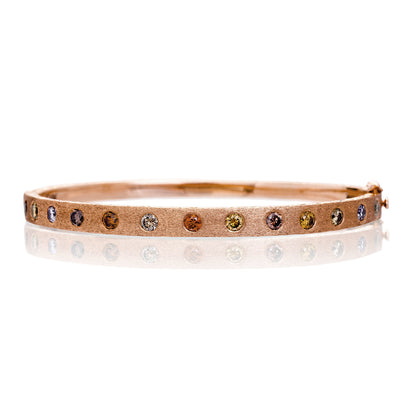 Dunes Multi-Color Diamond Wide Bangle