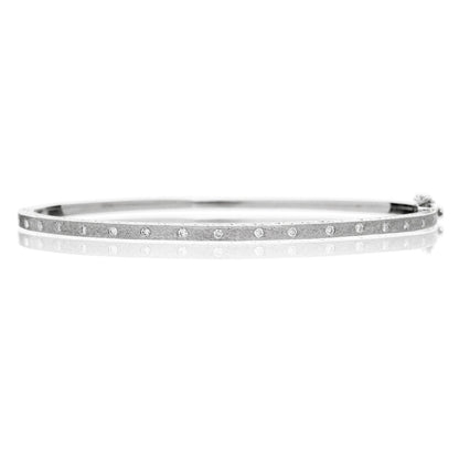 Dunes White Diamond Oval Bangle